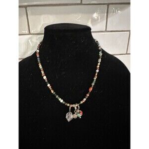 Peyote Bird Signed Necklace Sterling Silver Turquoise Coral Sundance Catalog 18”